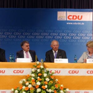 Dr. Schäuble beim Parteitag der CDU Rheinisch-Bergischer Kreis in Overath.