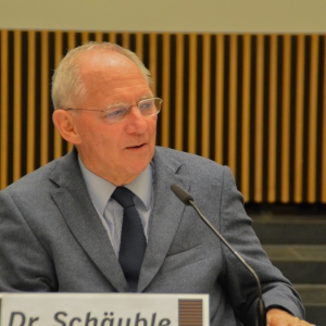 Bundesminister Dr. Schäuble spricht auf Einladung des Rings christlich-demokratischer Studenten an der Uni Freiburg