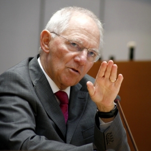 SIMEP 2015: Dr. Wolfgang Schäuble bei der Simulation Europäisches Parlament 2015 im Berliner Abgeordnetenhaus.